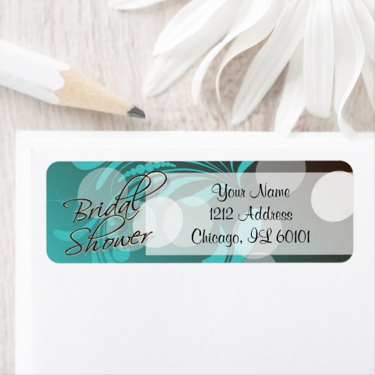Vrijgezellenfeest in een Turquoise Blauw en Bruin Etiket (Insitu)