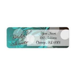 Vrijgezellenfeest in een Turquoise Blauw en Bruin Etiket