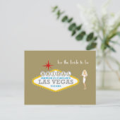 VRIJGEZELLENFEEST IN FABULOUS LAS VEGAS voor de br Uitnodiging Briefkaart (Staand voorkant)