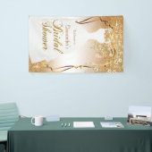 Vrijgezellenfeest in Gold Glitter Spandoek (Beurs)