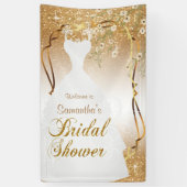 Vrijgezellenfeest in Gold Glitter Spandoek (Verticaal)