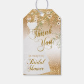 Vrijgezellenfeest in Gouden Glitter | Dank u Cadeaulabel (Voorkant)