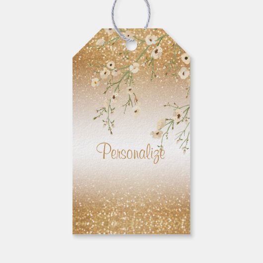 Vrijgezellenfeest in Gouden Glitter | Dank u Cadeaulabel (Achterkant)