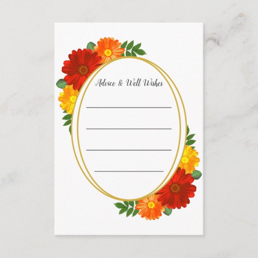 Vrijgezellenfeest in het najaar van Florals Advieskaart (Voorkant)