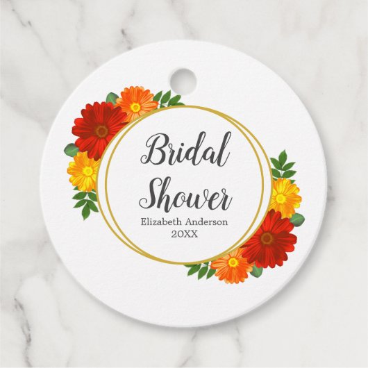 Vrijgezellenfeest in het najaar van Florals Bedankjes Labels (Voorkant)