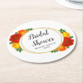 Vrijgezellenfeest in het najaar van Florals Ronde Kartonnen Onderzetter (Gebogen)