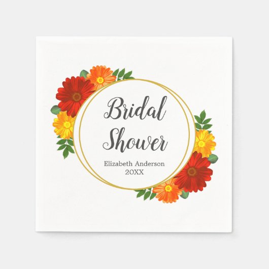 Vrijgezellenfeest in het najaar van Florals Servet (Voorkant)