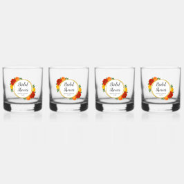Vrijgezellenfeest in het najaar van Florals Whisky Glas