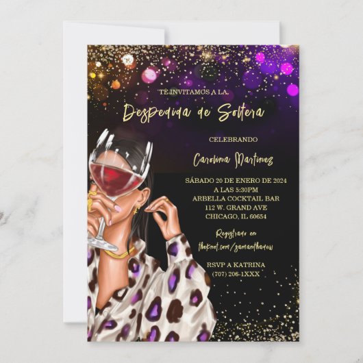 Vrijgezellenfeest in het Spaans Kaart (Voorkant)