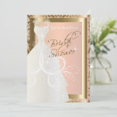 Vrijgezellenfeest in Metallic Gold en Roze Rose Kaart (Staand voorkant)