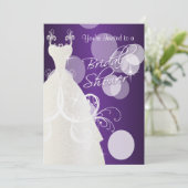 Vrijgezellenfeest in Metallic Paarse Kaart (Staand voorkant)