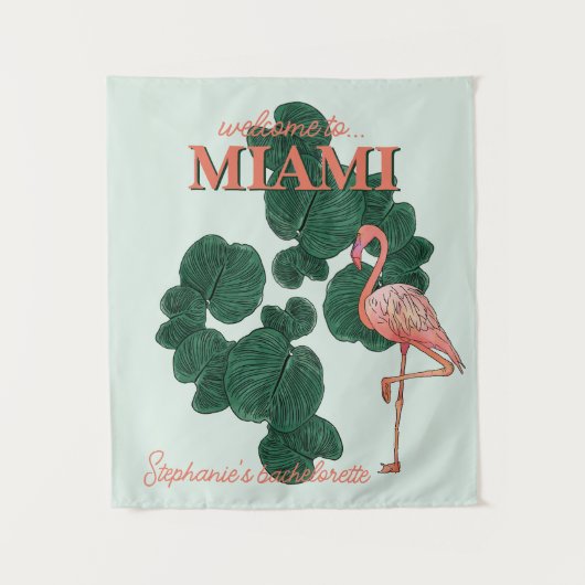 vrijgezellenfeest in Miami Wandkleed (Voorkant)