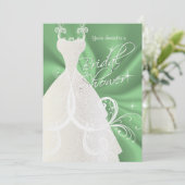 Vrijgezellenfeest in Mint Green Satin Kaart (Staand voorkant)