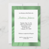 Vrijgezellenfeest in Mint Green Satin Kaart (Achterkant)