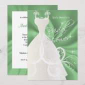 Vrijgezellenfeest in Mint Green Satin Kaart (Voorkant / Achterkant)