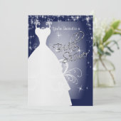 Vrijgezellenfeest in Navy Blue Sterrennacht Kaart (Staand voorkant)