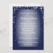 Vrijgezellenfeest in Navy Blue Sterrennacht Kaart (Achterkant)