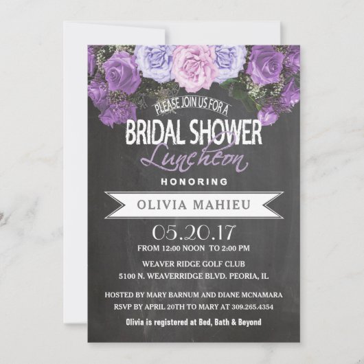 vrijgezellenfeest in  Paars Roos Kaart (Voorkant)