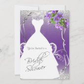 Vrijgezellenfeest in Paarse en zilveren glitter Kaart (Voorkant)