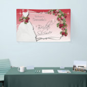 Vrijgezellenfeest in rode en roze rozen spandoek (Beurs)