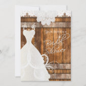 Vrijgezellenfeest in Rustic Barn Wood en Lace Kaart (Voorkant)