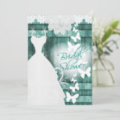 vrijgezellenfeest in Rustic Blauwgroen Barn Wood e Kaart (Staand voorkant)