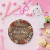 Vrijgezellenfeest in Rustic Floral Wreath Papieren Bordje (Feest)