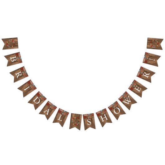 vrijgezellenfeest in Rustic Floral Wreath Vlaggetjes (Alle)