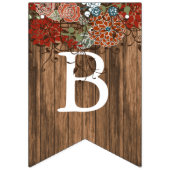 vrijgezellenfeest in Rustic Floral Wreath Vlaggetjes (Tweede vlag)