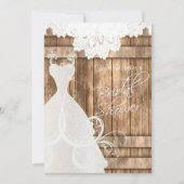 Vrijgezellenfeest in Rustic Light Wood en Lace Kaart (Voorkant)