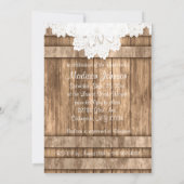 Vrijgezellenfeest in Rustic Light Wood en Lace Kaart (Achterkant)