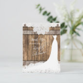 Vrijgezellenfeest in Rustic Wood en  kant Briefkaart (Staand voorkant)