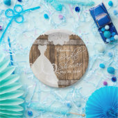 Vrijgezellenfeest in Rustic Wood en Lace Papieren Bordje (Feest)