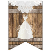 Vrijgezellenfeest in Rustic Wood en Lace Vlaggetjes (Eerste vlag)