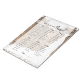 Vrijgezellenfeest in Rustic Wood en White Lace Gam Notitieblok (Schuin)