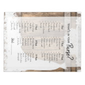 Vrijgezellenfeest in Rustic Wood en White Lace Gam Notitieblok (Voorkant)