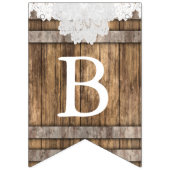 Vrijgezellenfeest in Rustic Wood en White Lace Vlaggetjes (Tweede vlag)