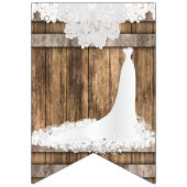 Vrijgezellenfeest in Rustic Wood en White Lace Vlaggetjes (Eerste vlag)