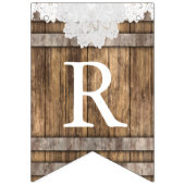 Vrijgezellenfeest in Rustic Wood en White Lace Vlaggetjes (Derde vlag)