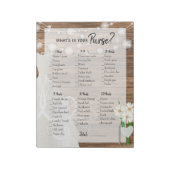 Vrijgezellenfeest in Rustic Wood String Lights Gam Notitieblok (Linkerzijde)