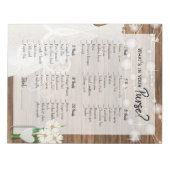 Vrijgezellenfeest in Rustic Wood String Lights Gam Notitieblok (Voorkant)