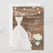 Vrijgezellenfeest in Rustic Wood Stringlights Kaart (Voorkant)