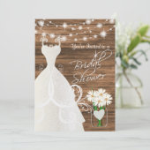 Vrijgezellenfeest in Rustic Wood Stringlights Kaart (Staand voorkant)