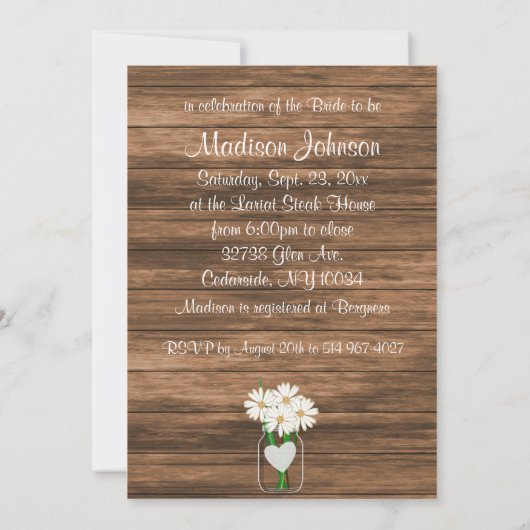 Vrijgezellenfeest in Rustic Wood Stringlights Kaart (Achterkant)