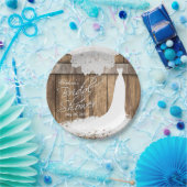 Vrijgezellenfeest in Rustic Wood & White Lace Papieren Bordje (Feest)