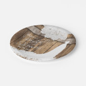 Vrijgezellenfeest in Rustic Wood & White Lace Papieren Bordje (Gekanteld)
