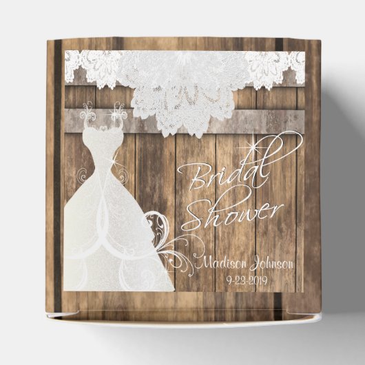 Vrijgezellenfeest in Rustiek Hout en Kant Design Bedankdoosjes (Bovenkant)