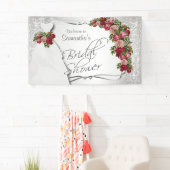 Vrijgezellenfeest in witte glitter 2 spandoek (Insitu)