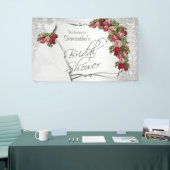 Vrijgezellenfeest in witte glitter 2 spandoek (Beurs)