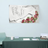 Vrijgezellenfeest in witte glitter spandoek (Beurs)